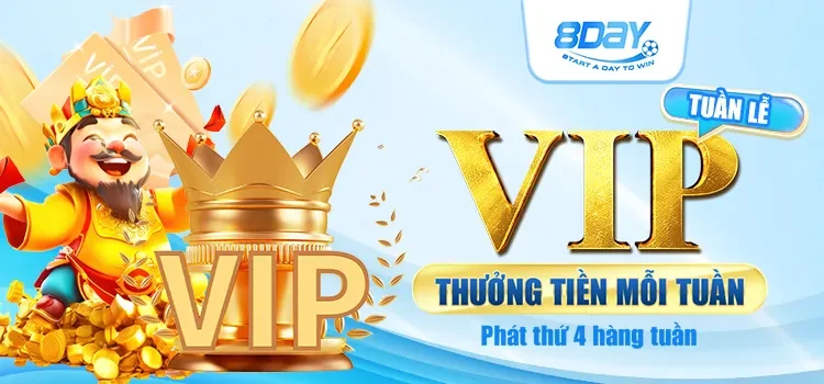 thưởng vip khuyến mãi hội viên 8day